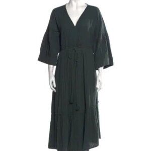 Apiece Apart Green Cotton Midi Dress